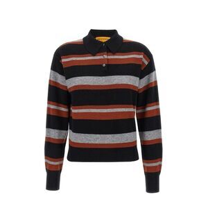 Guest In Residence Cashmere Polo Sweater in Collegiate Stripe